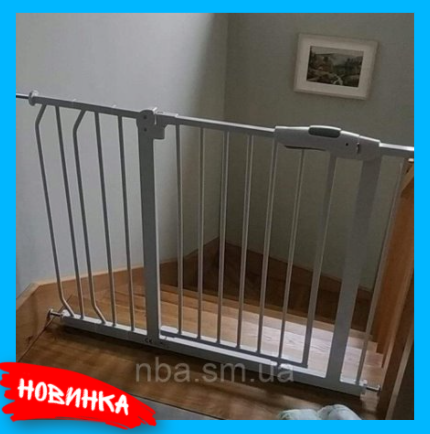 

Защитный бортик для безопасности детей, межкомнатный барьер блокиатор для дверей Lionelo Truus SLIM GREY, Серый