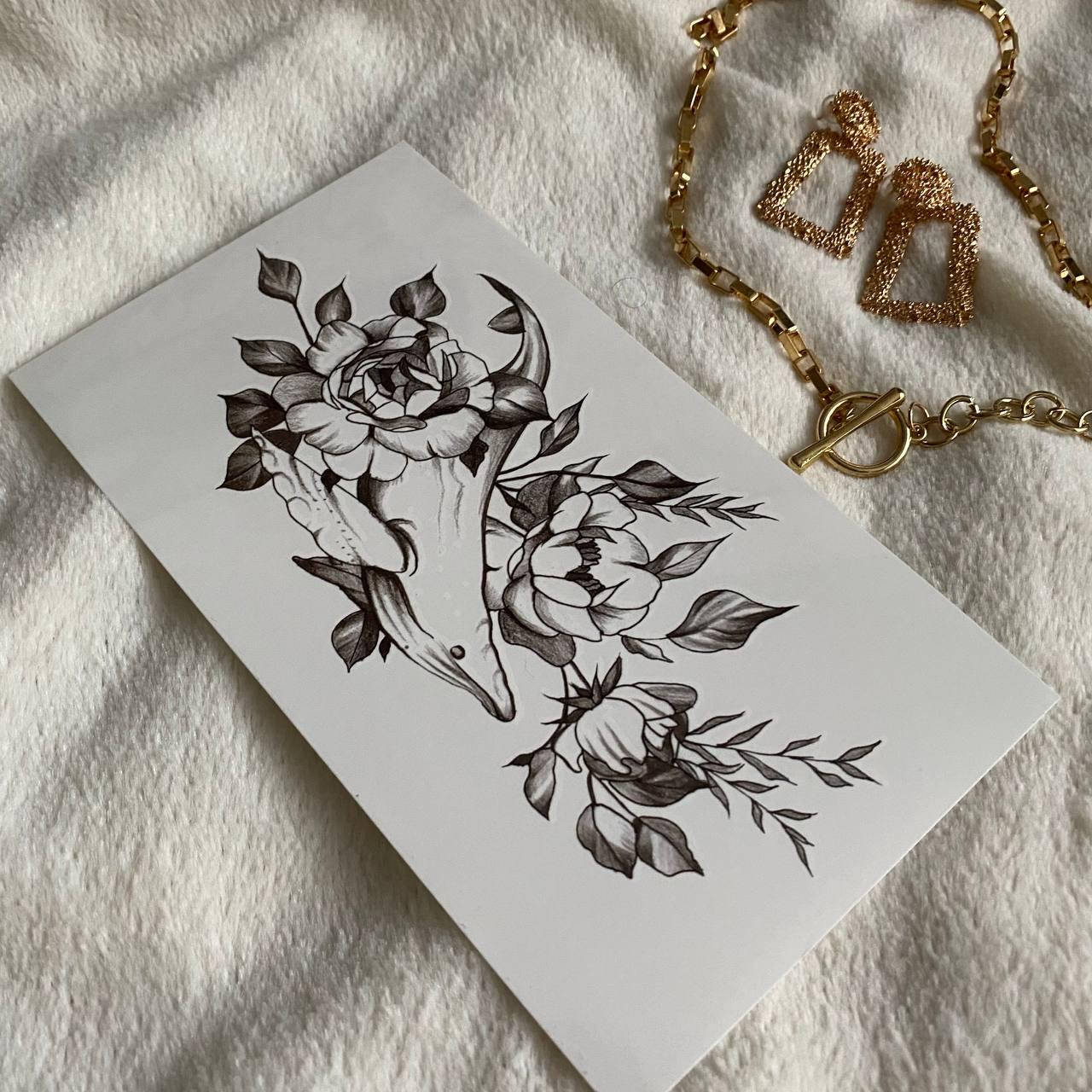 

Временная татуировка Дельфин