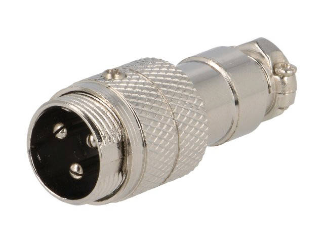 

GX16-3 (MIC343) M16 круглый 3-х контактный разъем на кабель "папа"; 10A; 125V; IP55