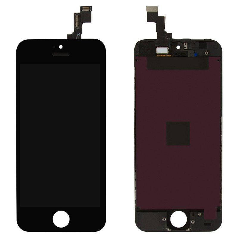 

Дисплей для iPhone 5S, iPhone SE, чорний, з рамкою, Оригінал (переклеєне скло)