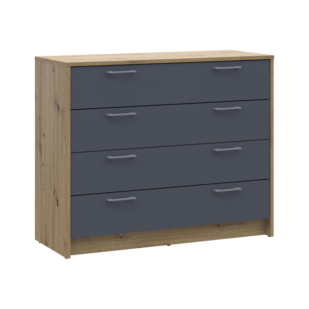 Комод Doros Ронді Дуб Артізан/Графіт 4 шухляди 100х40х82 (41516186) 4
