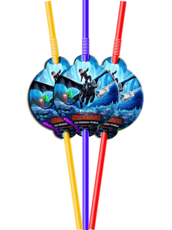 

Коктейльные трубочки с гофрой "Как приручить дракона" (10 шт.) малотиражное издание-