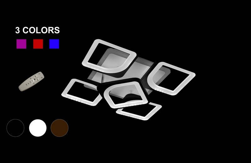 

Люстра светодиодная с диммируемым пультом 5543-4+1S Color LED, Черный