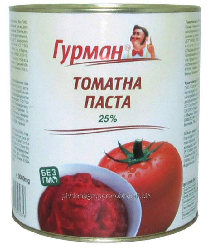 

Томатна паста 25%, ж/б, 3000г (ТМ "Гурман")