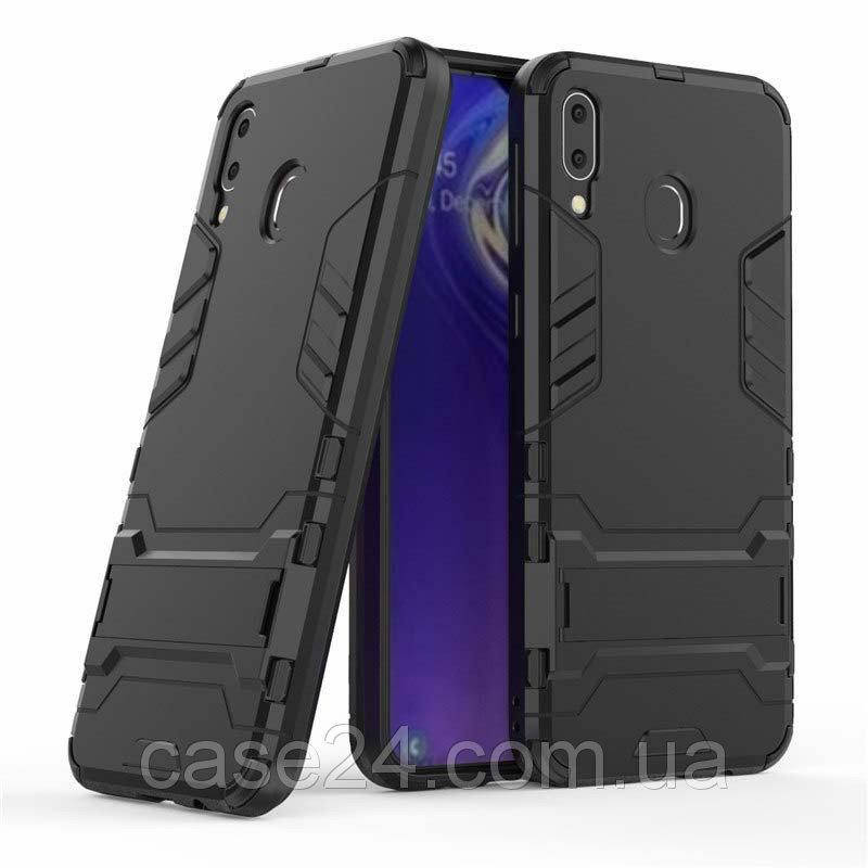 

PC + TPU чехол Metal armor для Samsung Galaxy A10 (7 цветов) черный