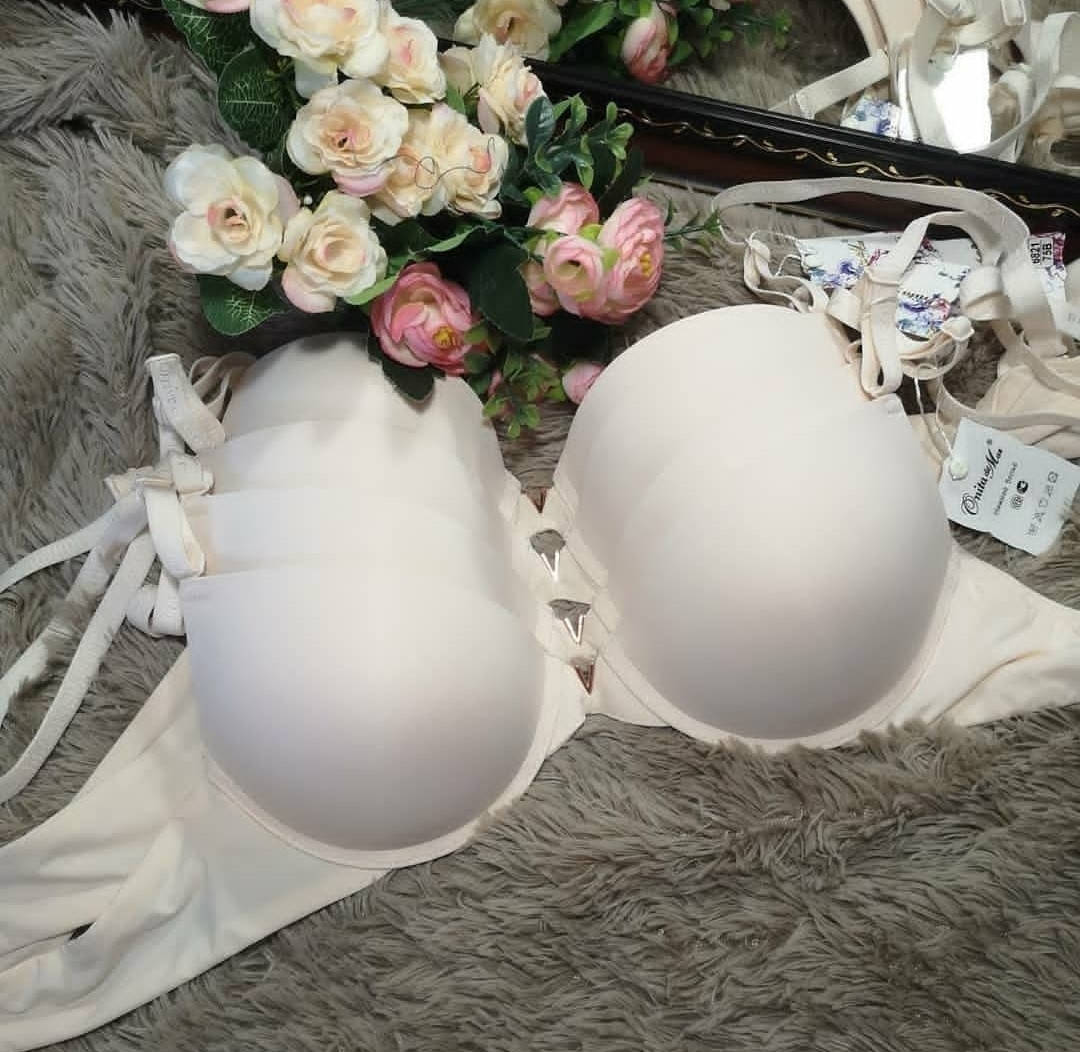 

Бюстгальтер женский размер В Без Пуш АП Брительки отстегиваются Цвет бежевый