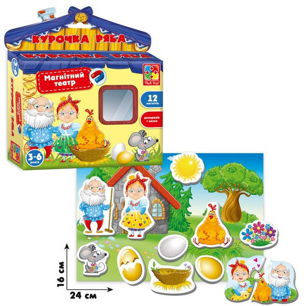

Игра настольная Магнитный театр. Курочка Ряба / Магнітний театр Vladi Toys (Влади) VT3206-27