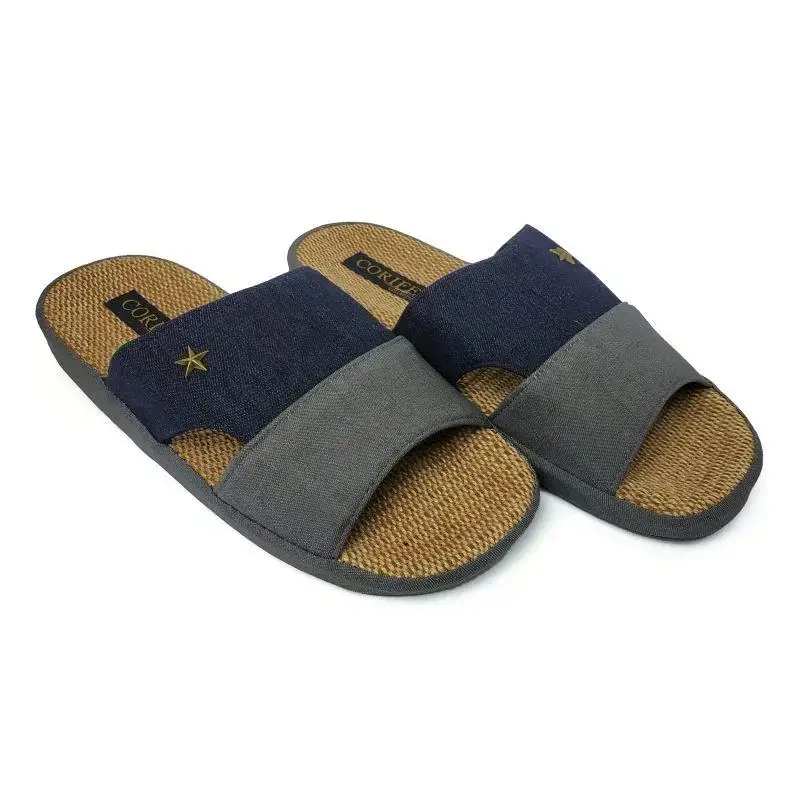 

Мужские домашние тапочки Runpole комнатные открытые сине-серые 31685 44 (28.5 см)