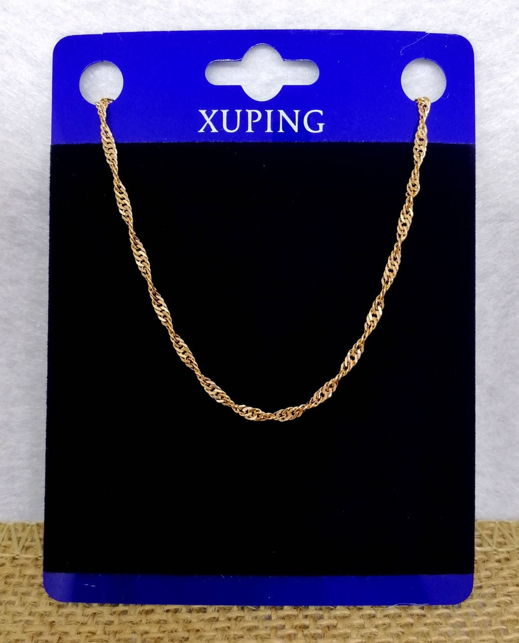 

Цепочка крученая из медицинского золота ХР, размер 50 см*2 мм. Позолоченная цепочка