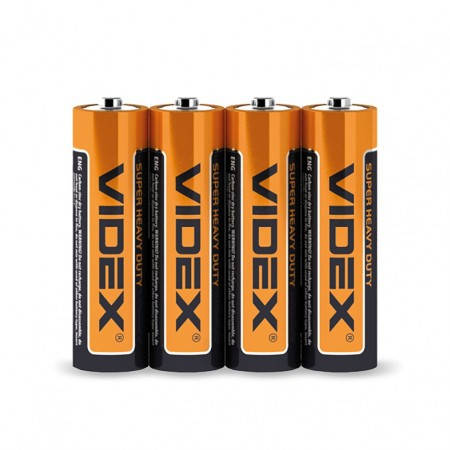 

Батарейка солевая Videx LR6 АА 1.5 V Блистер 4 штуки