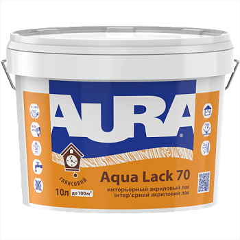 

Водоразбавимый панельный интерьерный глянцевый лак AURA Aqua Lack 70, 10л