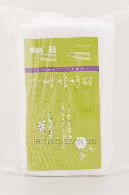 

Monaco Style Салфетки косметологические 20х20 см спанлейс, СЕТКА, 100 шт., Белый