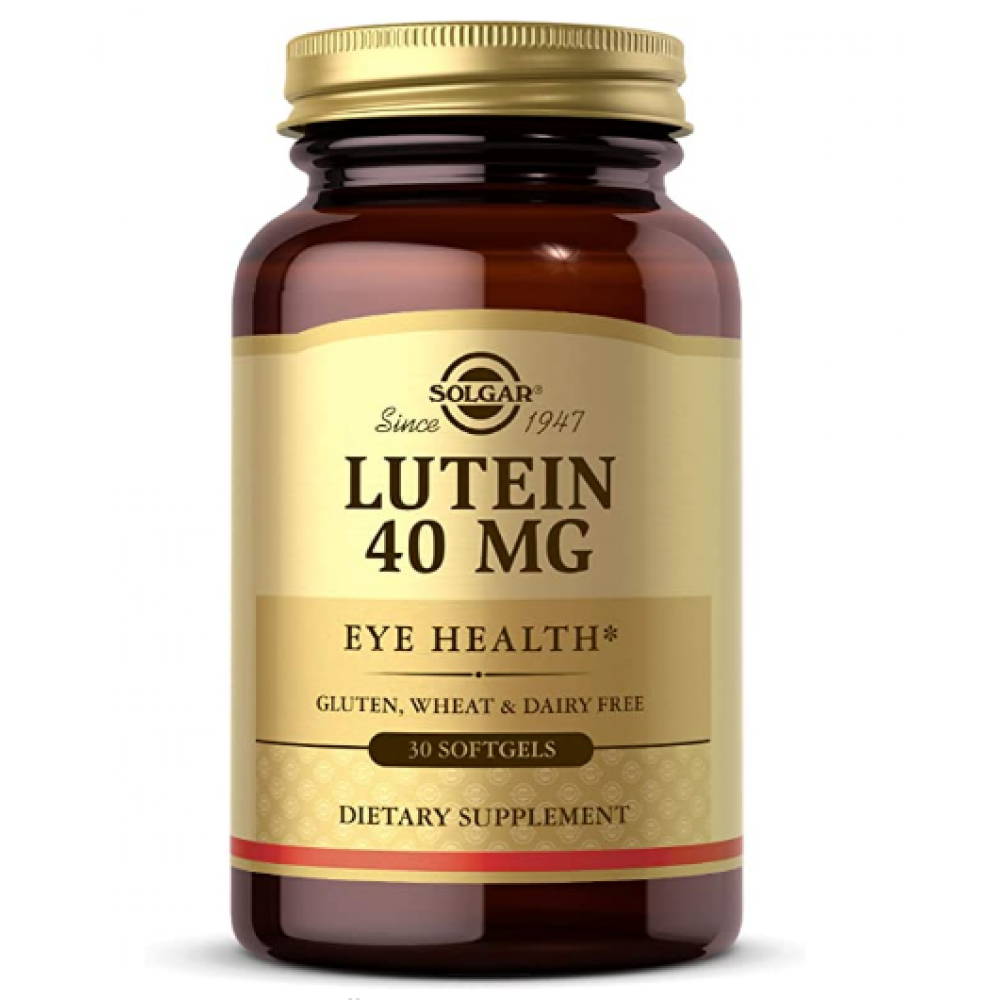 

Здоровье глаз Solgar Lutein 40mg - 30 softgels
