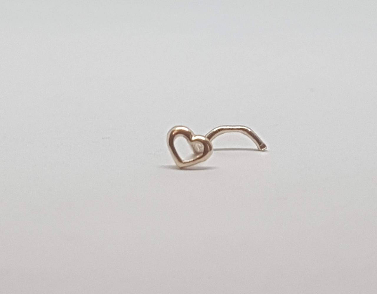 

Золотая серьга-пирсинг в нос. Артикул 1019