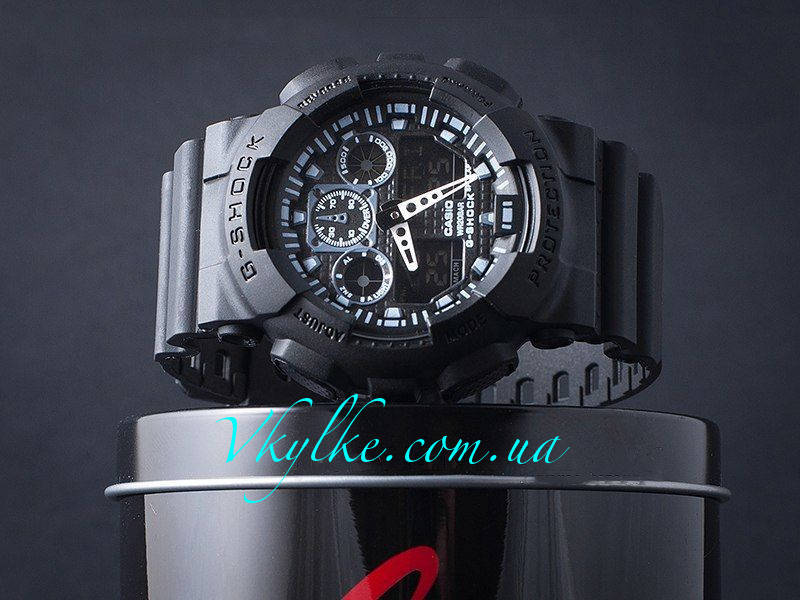 

Спортивные часы Casio G-Shock GA-100 черные с черным