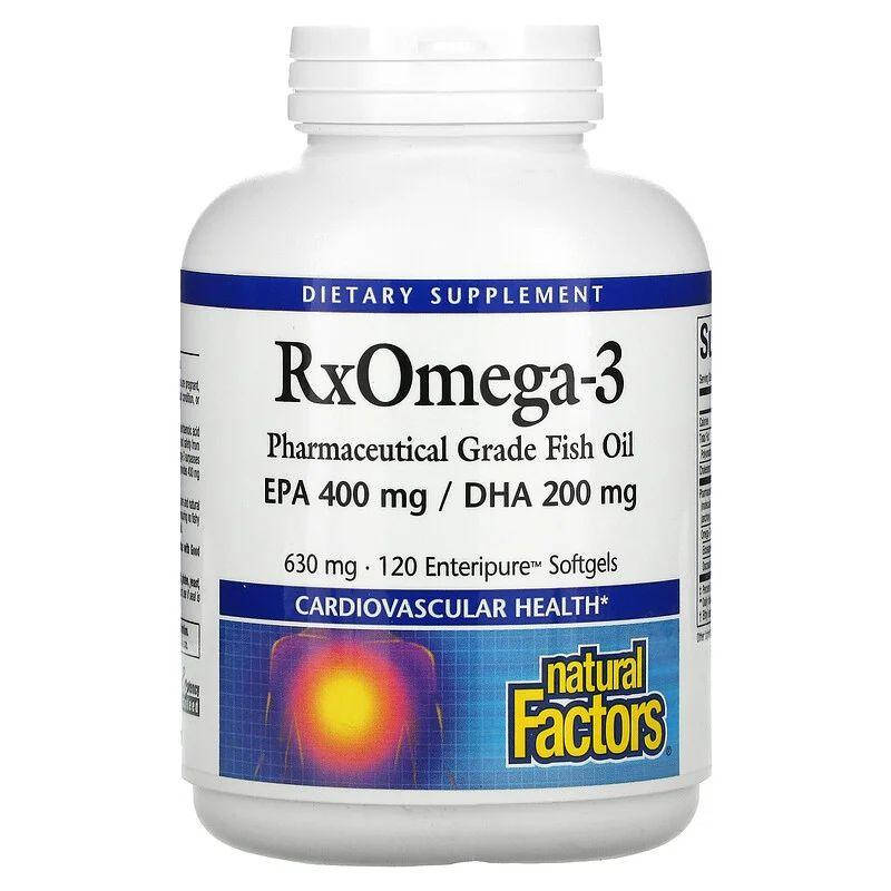 

Natural Factors Rx Omega-3 омега 3. 120 мягких таблеток Enteripure