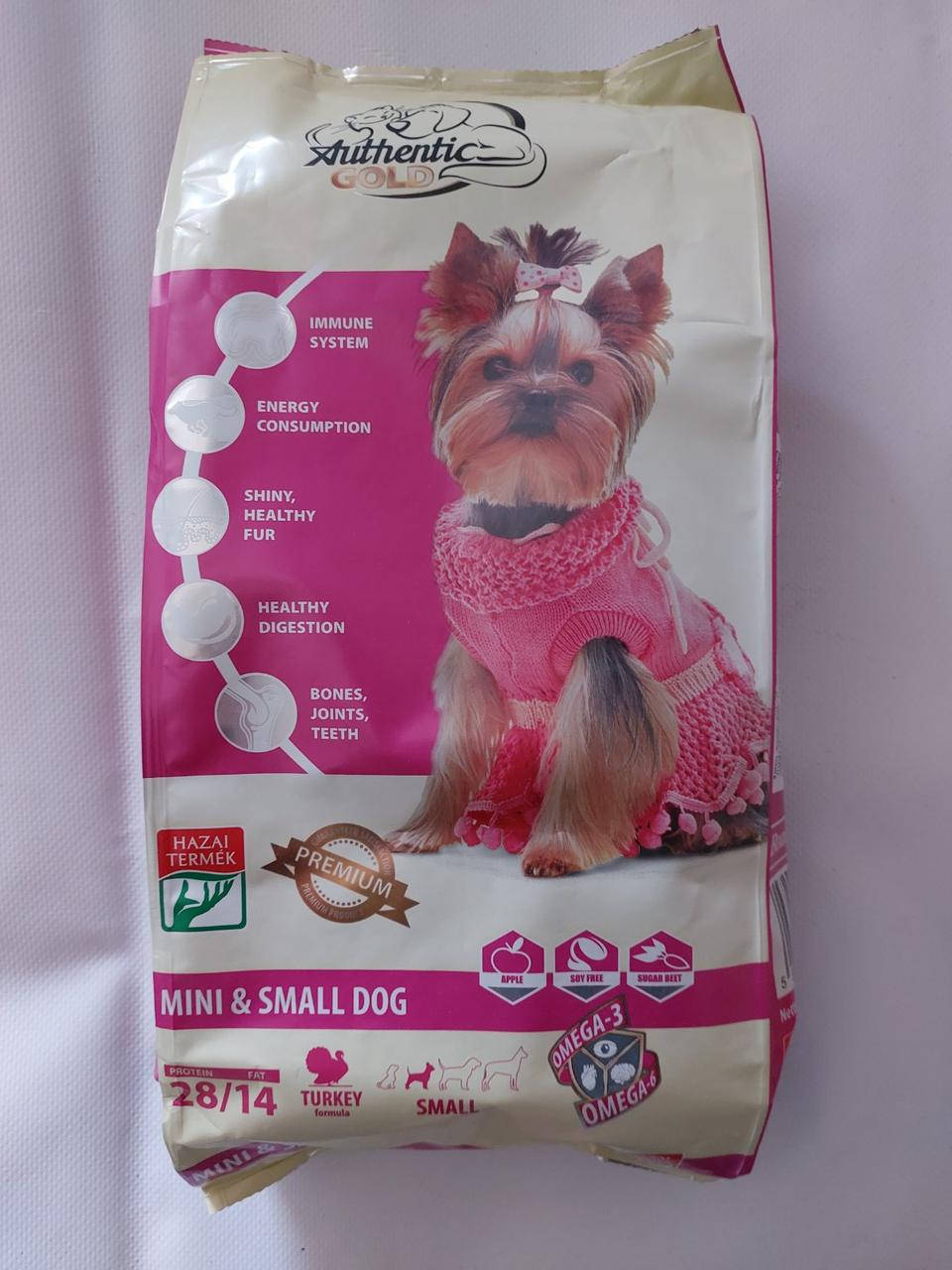 

Authentic Gold Dog Mini and Small Сухой корм для малых пород со вкусом индейки 2кг