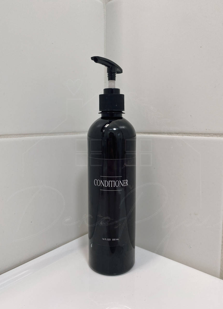 

Баночка с дозатором "Conditioner" черная, Черный
