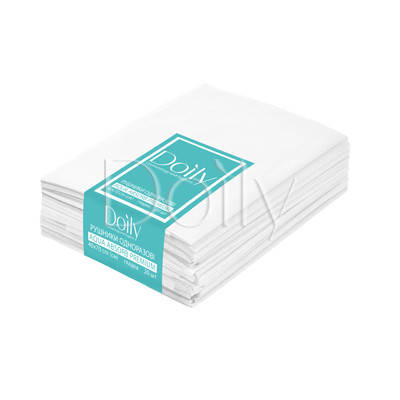 

Рушники з целюлози Doily Aqua Absorb 40 х 70 см гладкі (20 штук), Белый