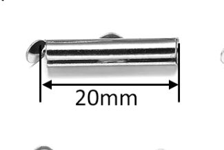 

Концевик для браслетов, украшений станочного плетения, цвет стальной 20 мм - 1 пара