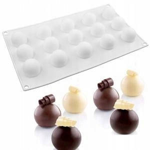 

Силиконовая форма для евродесертов Сферы, Белый