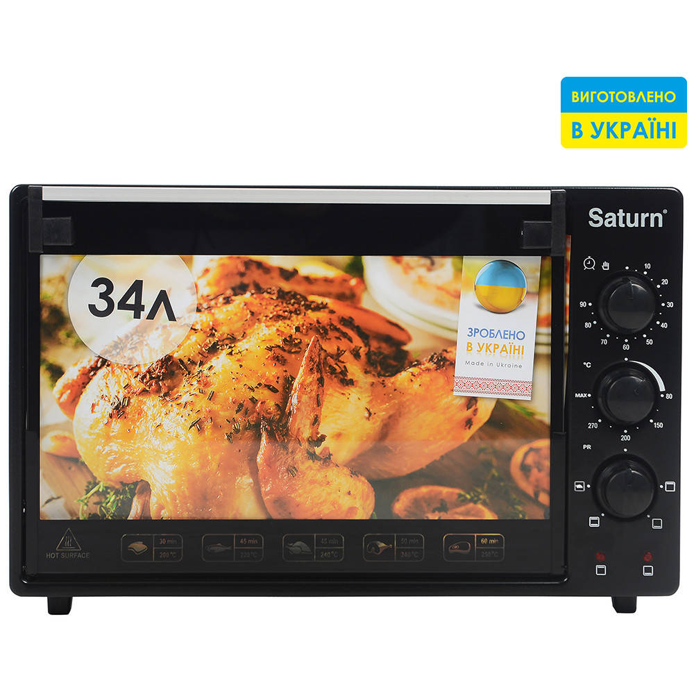 

Печь электрическая электродуховка настольная Saturn ST-EC3402 Black FS