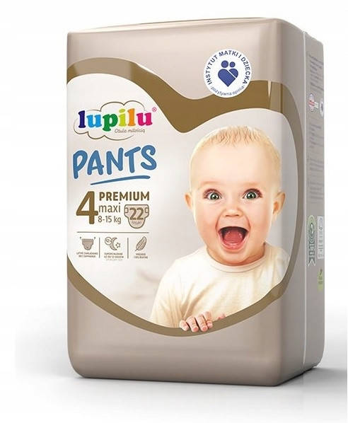 

Подгузники-трусики 4 Lupilu premium (8-16кг) 22шт, Белый