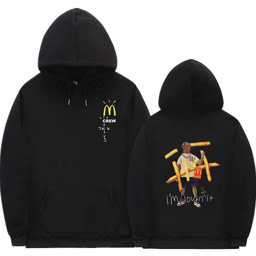 

Худи Кактус джек Mc Donalds толстовка бежевая, Черный