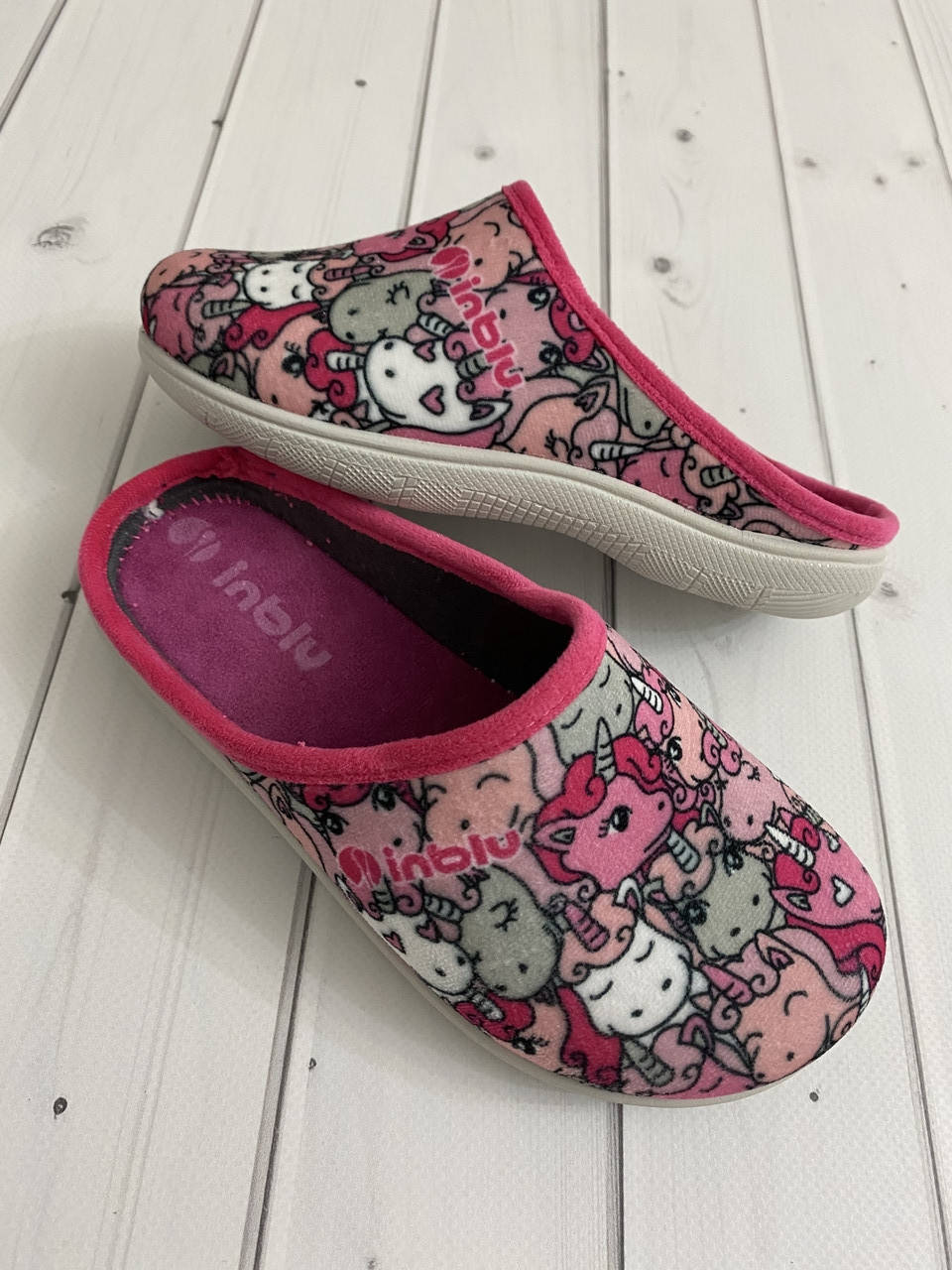 

Детские тапочки Inblu 27,28,29,30,33 велюровые на литой подошве. 30, Малиновый