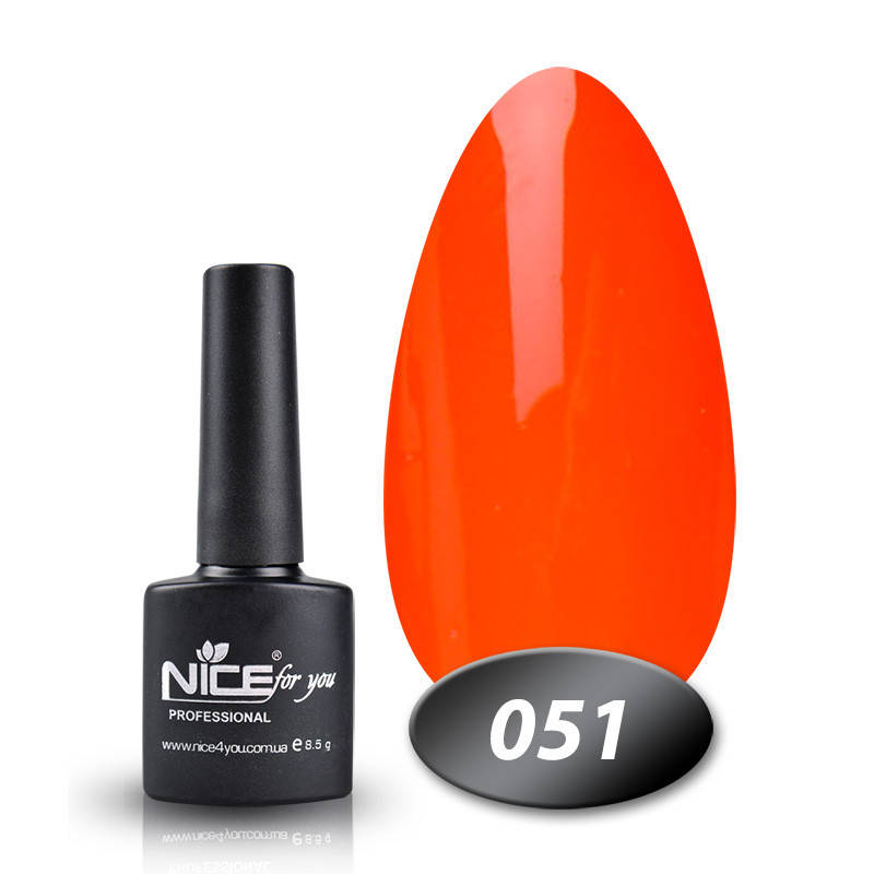 

Гель лак Nice for you 051 красно-оранжевый 8,5 мл