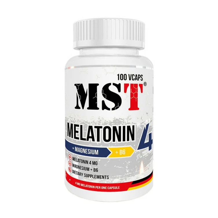 

MST Melatonine 4 + Magnesium + B6 100 Vcaps