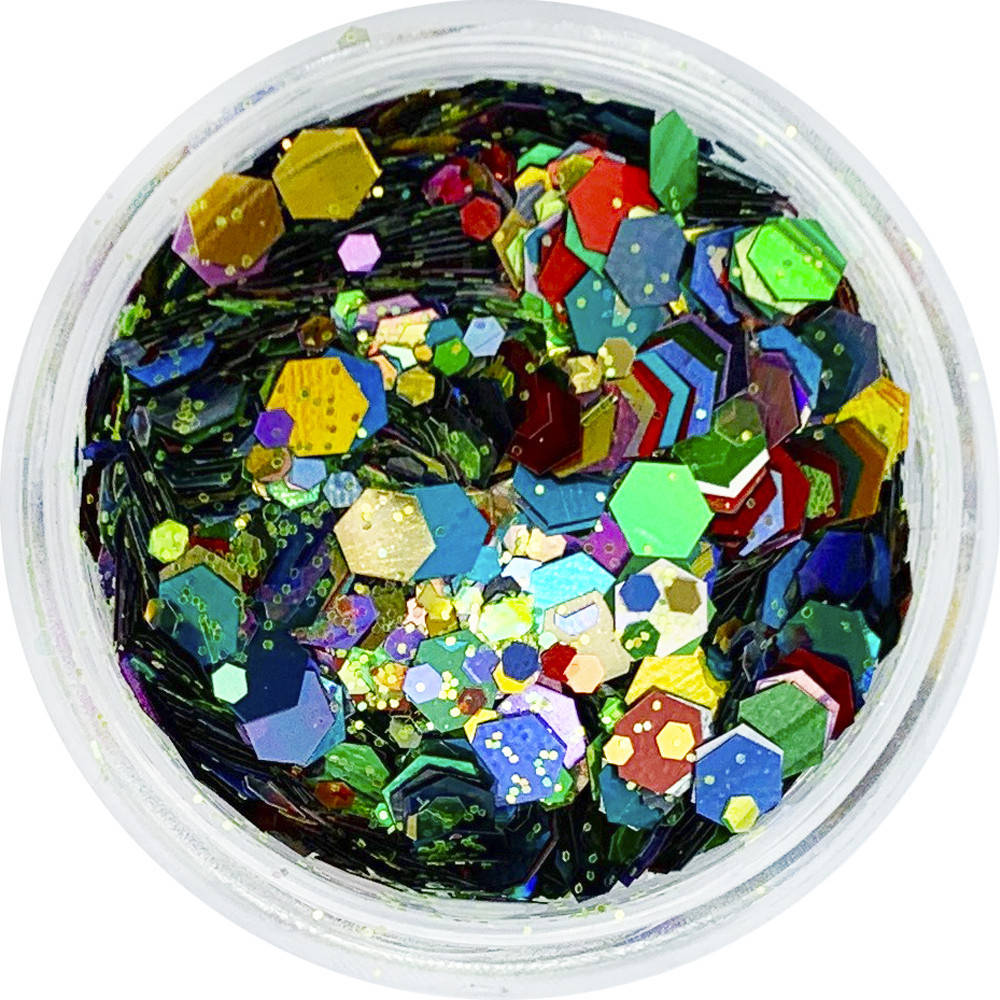 

Соты для дизайна ногтей, зеленое ассорти, Зелёный