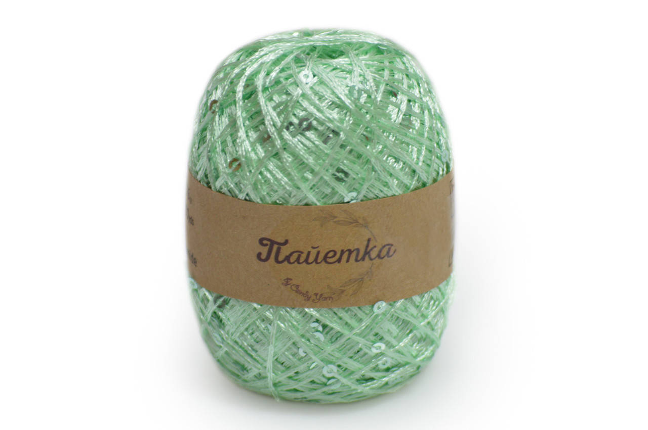 

Дополнительная нить, Candу Yarn "Пайетка 3мм", Мята №3006