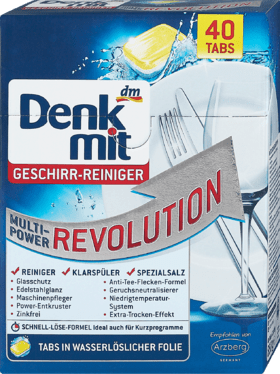 

Таблетки для посуд. машин DenkMit Revolution 40шт