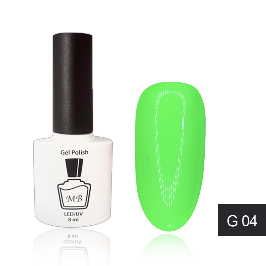 

Гель-лак MB G-04 ярко-салатовый Green Collection, эмаль 8 мл