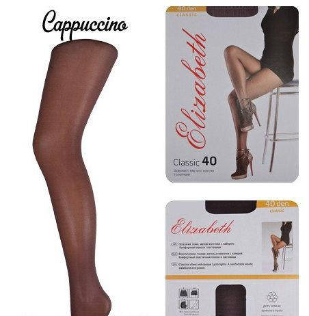 

Капроновые колготы ТМ Elizabeth 40 den cappuccino размер