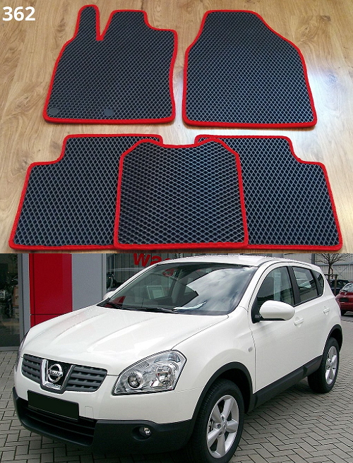 

Коврики ЕВА в салон Nissan Qashqai (J10) '07-10, Черный