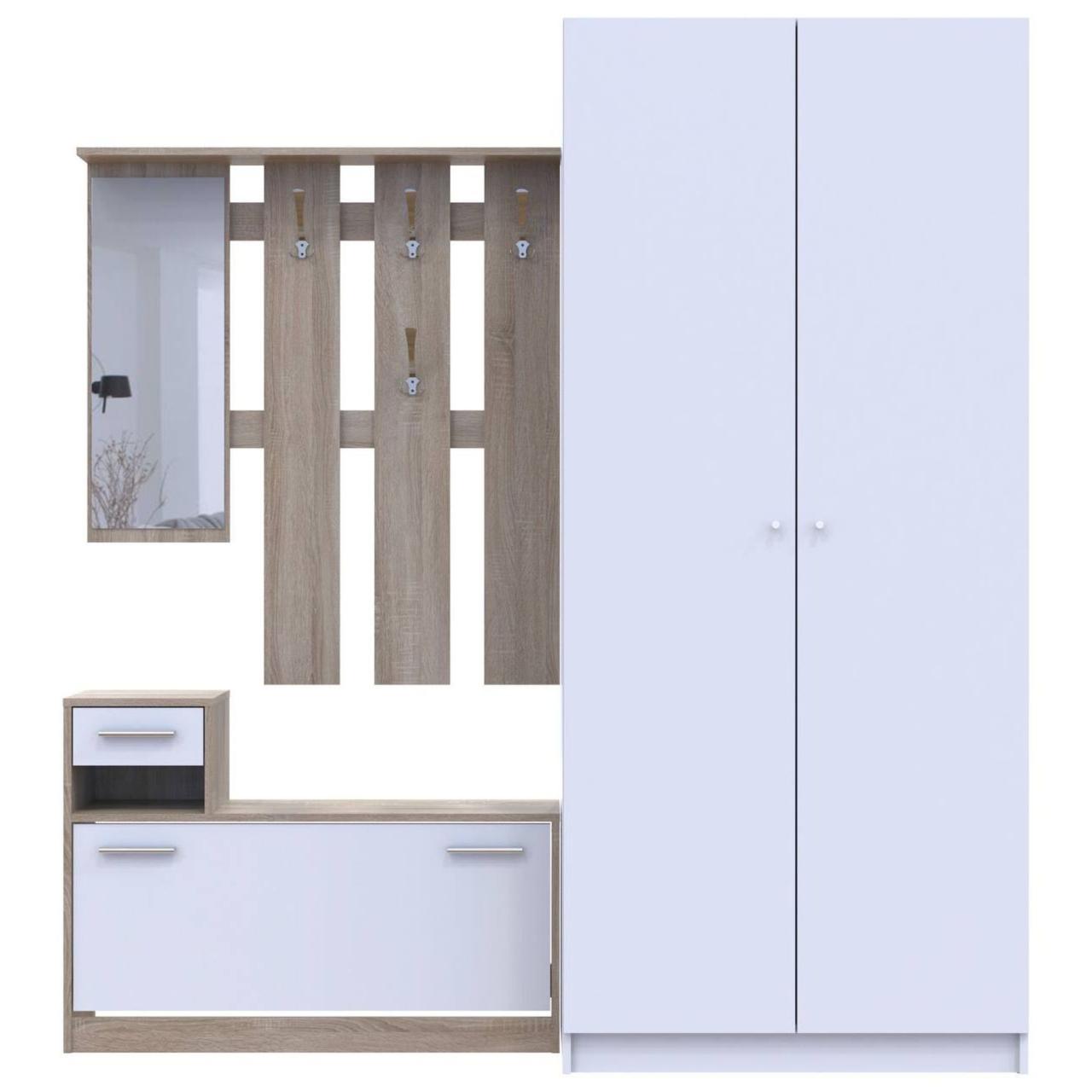Передпокій Doros Alice та шафа Promo 2 ДСП Білий/Дуб Сонома (42005078) 3