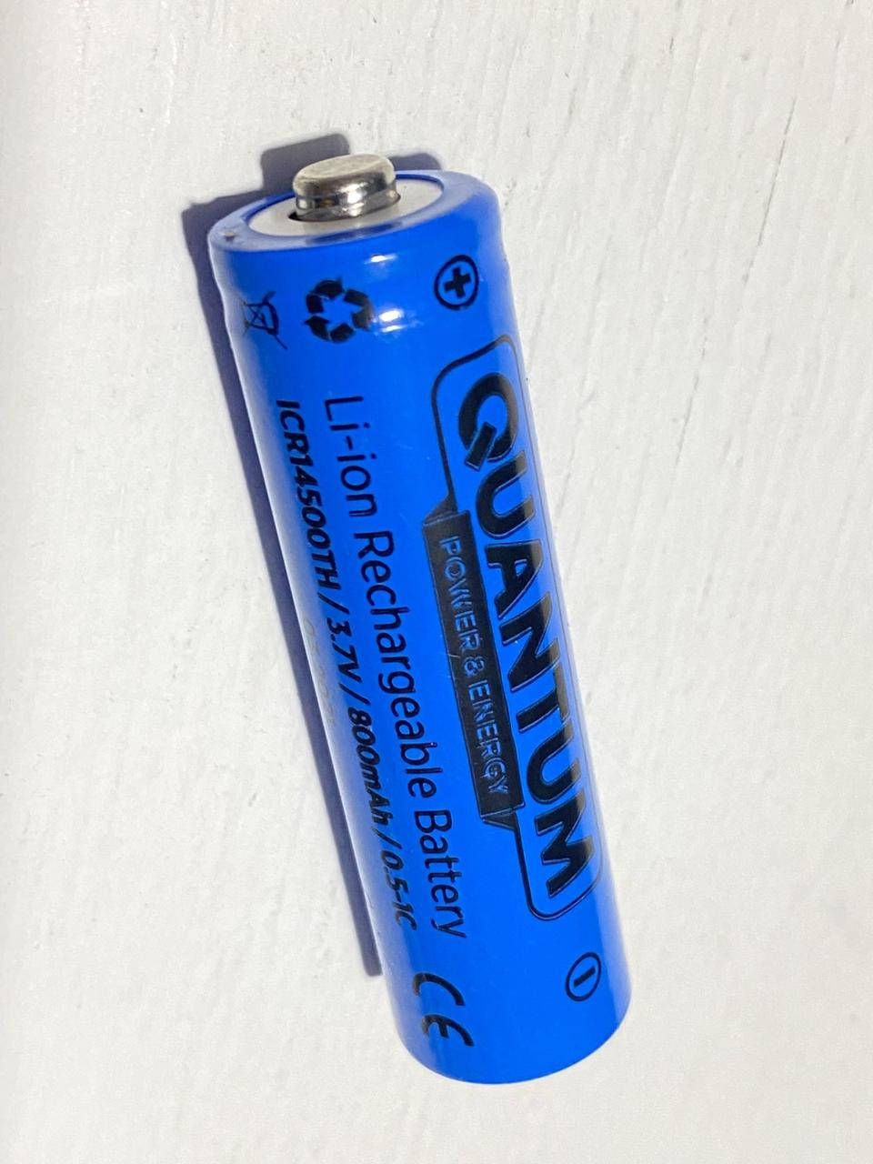 

Аккумулятор Quantum 14500 3.7V 800mAh Li-ion с клемой