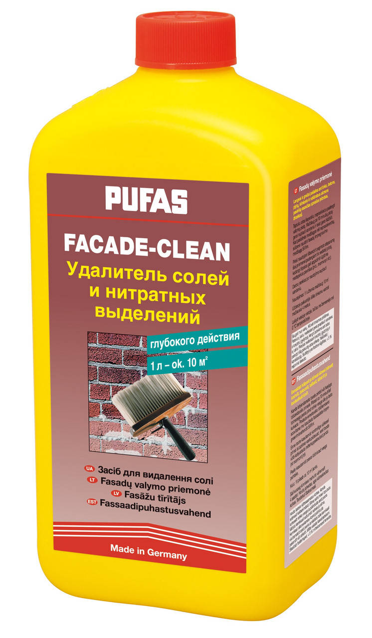 

Удалитель Солей и Нитратных Выделений PUFAS Facade-Clean 1л / Германия