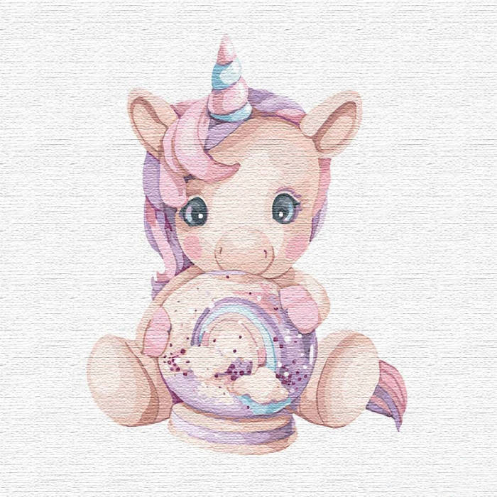 

Картина по номерам Розовый единорог 30*30см KHO2357