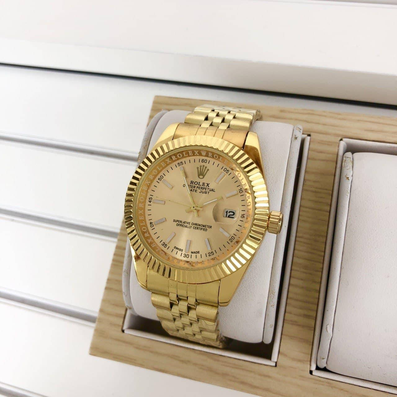 

Мужские и Женские часы Ролекс Датаджаст Rolex Date Just All Gold золотые