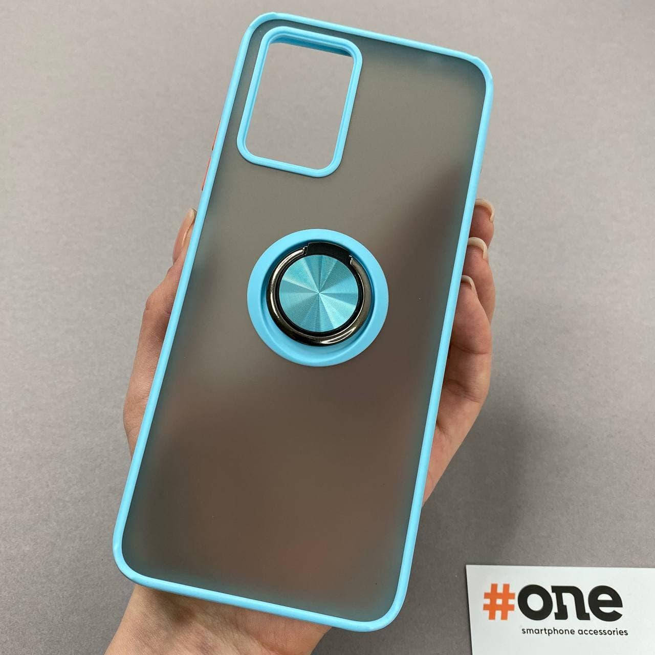 

Чехол для ZTE Blade V30 Vita противоударный с кольцом подставкой чехол на телефон зте в30 вита голубой T8B