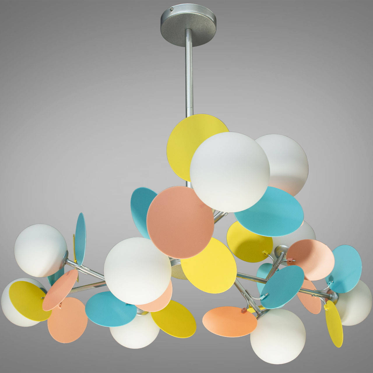 

Люстра лофт "молекула" на 9 ламп G9 цвет хром Свет Мира D-2108-9HR+multi, Золотистый