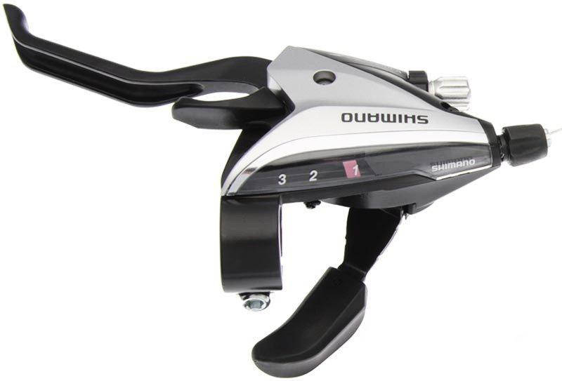 

Манетка моноблок Shimano ST-EF65 левый 3шв, серый / черный (ST-EF65-3sr)