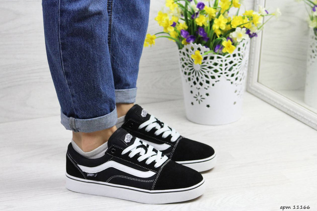 

Женские кроссовки, кеды Vans черно-белые [36,37,38,39,40,41], Черно-белый