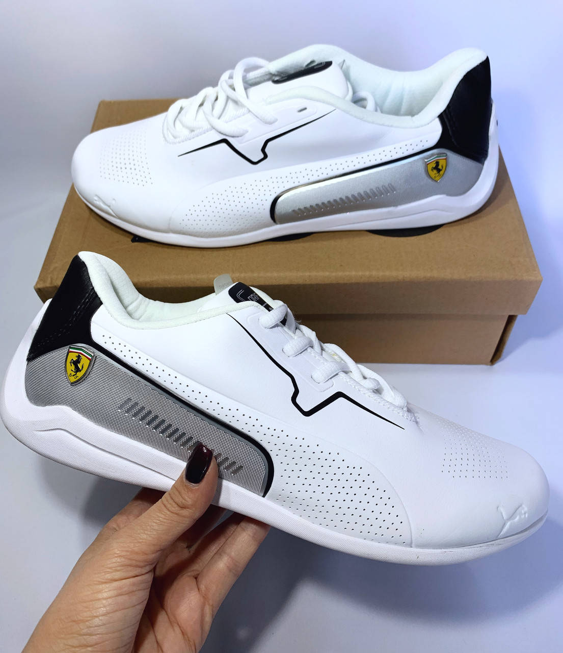 

Кроссовки мужские Puma Drift Cat 8 ferrari белые размеры 41,42,43,44,45, Белый