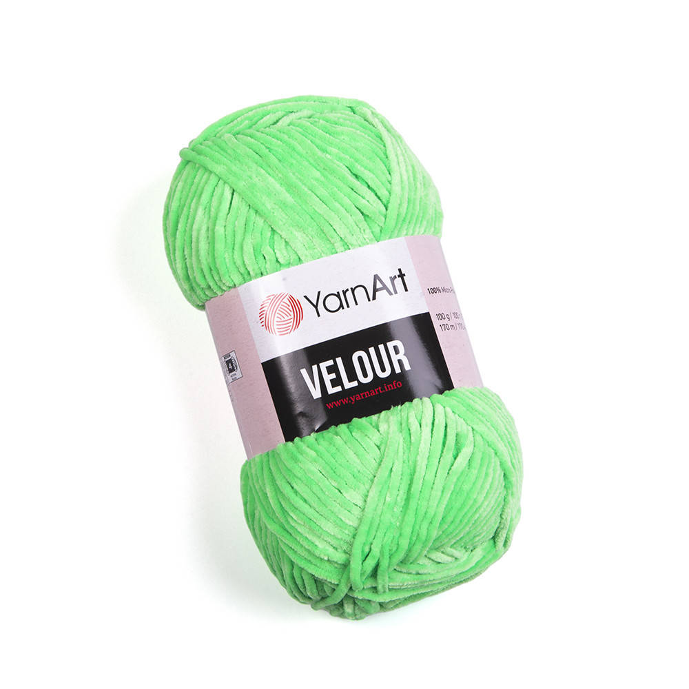 

Пряжа YarnArt Velour 861 салатовый