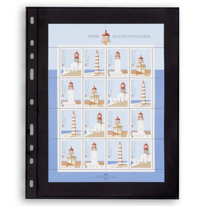 

Лист до альбому Leuchtturm, OPTIMA, 2x1 кишень по 180 x 245 мм, чорний, 1S