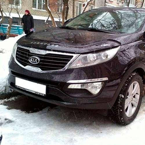 

Дефлектор капота мухобойка Киа Спортейдж 3 Kia Sportage III 10-15 ВТ